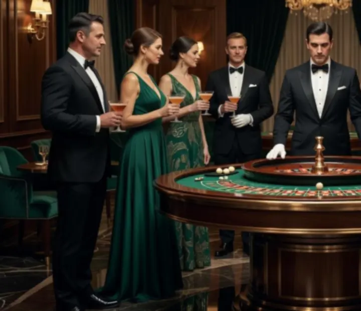 Luksusowy wieczór eventowy z ruletką w eleganckiej scenerii